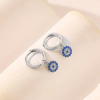 Aretes Ojo Turco Encanto Plateado