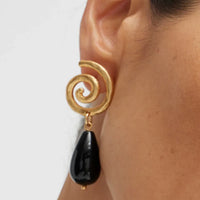 Aretes Obsidiana Espiral Eterna