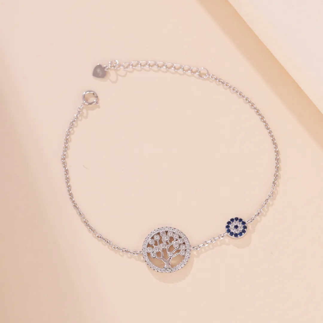 Pulsera Árbol de la Vida y Ojo Turco Árbol Protector
