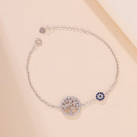 Pulsera Árbol de la Vida y Ojo Turco Árbol Protector