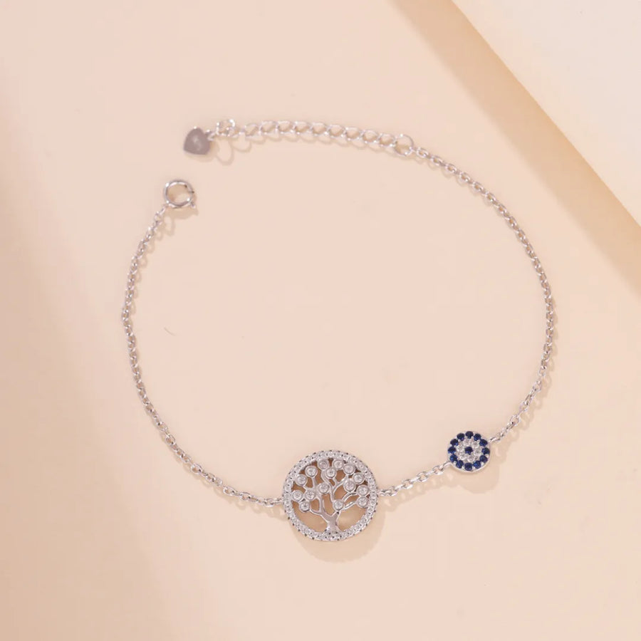 Pulsera Árbol de la Vida y Ojo Turco Árbol Protector