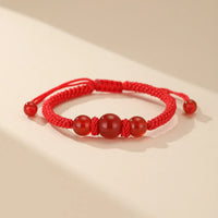 Pulsera de Pareja Hilo Rojo Ágata y Obsidiana Hilo Eterno