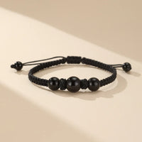 Pulsera de Pareja Hilo Rojo Ágata y Obsidiana Hilo Eterno