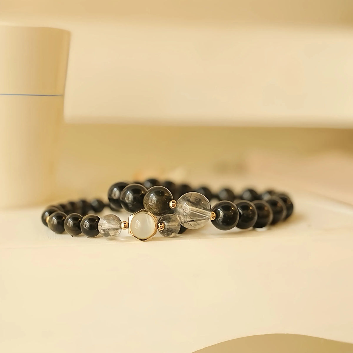 Pulsera de Pareja Obsidiana Noche de Amor