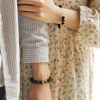 Pulsera de Pareja Obsidiana Duo Cósmico