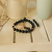 Pulsera de Pareja Obsidiana Duo Cósmico