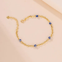 Pulsera Ojo Turco Escudo Dorado