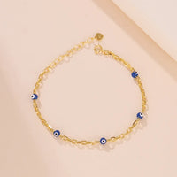 Pulsera Ojo Turco Escudo Dorado