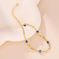 Pulsera Ojo Turco Escudo Dorado