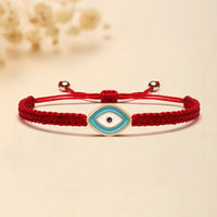 Pulsera Hilo Rojo Ojo Turco Energía Carmín