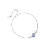 Pulsera Ojo Turco Espejismo Plateado