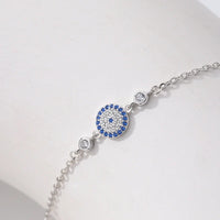 Pulsera Ojo Turco Espejismo Plateado
