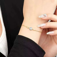 Pulsera Ojo Turco Espejismo Dorado