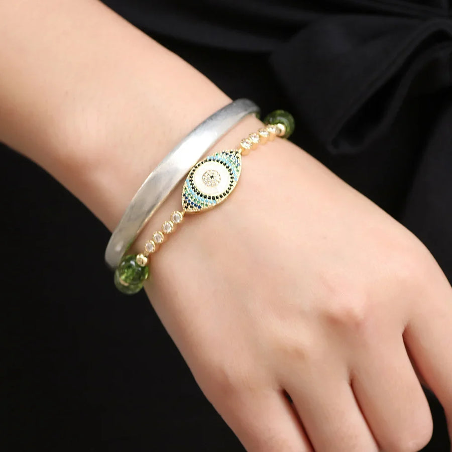 Pulsera Ojo Turco Peridoto Sueño Protector