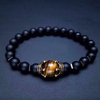 Pulsera Obsidiana y Ojo de Tigre Confianza