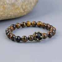 Pulsera Obsidiana y Ojo de Tigre Confianza