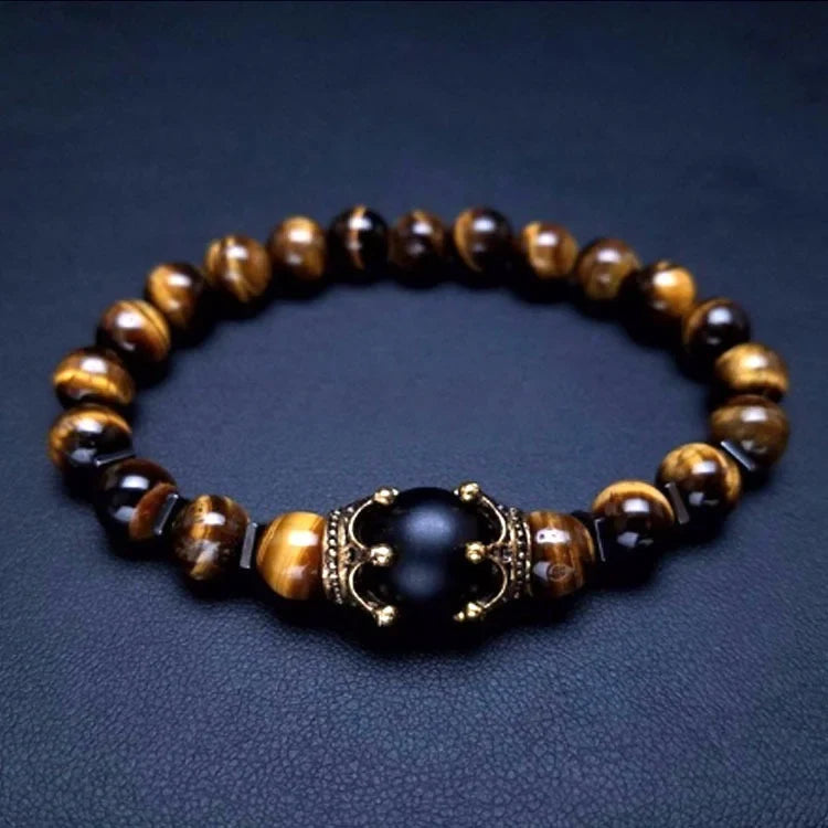 Pulsera Obsidiana y Ojo de Tigre Confianza