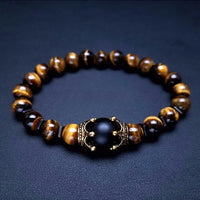Pulsera Obsidiana y Ojo de Tigre Confianza