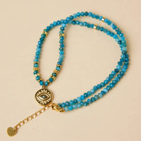 Collar Ojo Turco Apatita Misterio Azul