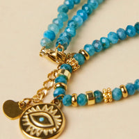 Collar Ojo Turco Apatita Misterio Azul
