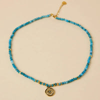 Collar Ojo Turco Apatita Misterio Azul