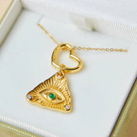 Collar Ojo Turco Ágata Guardián Dorado