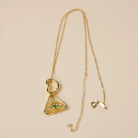 Collar Ojo Turco Ágata Guardián Dorado