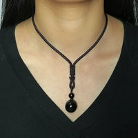 Collar Obsidiana Esfera de Protección