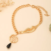 Collar Obsidiana Espiral Eterna