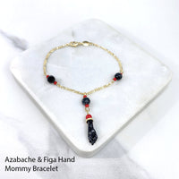 Pulseras Azabache Mano Figa Mamá e Hijo Oro 18K