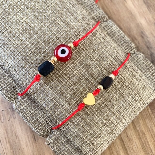 Pulsera Hilo Rojo Azabache para Adulto