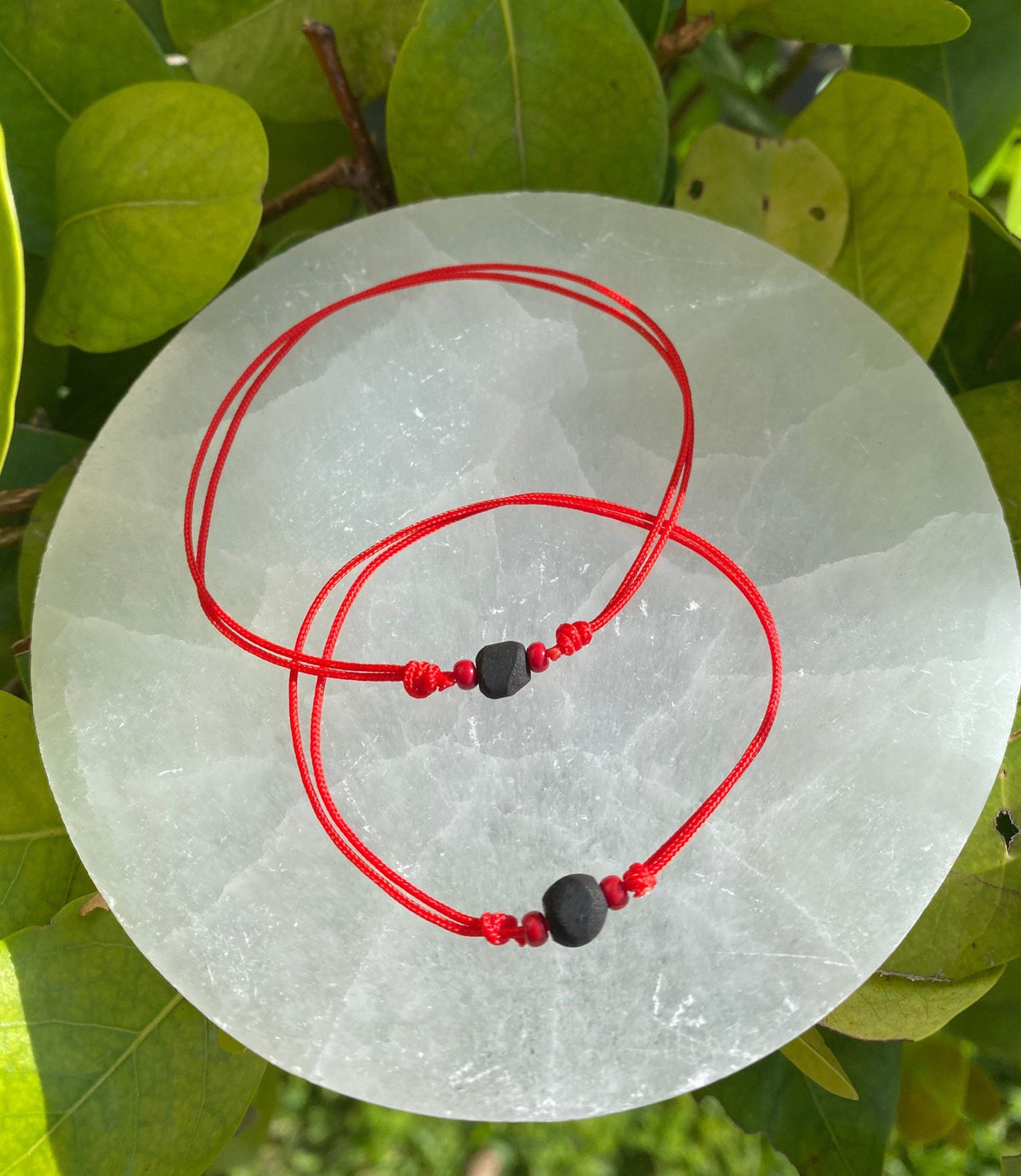 Set Pulseras Azabache Mamá y Yo Hilo Rojo