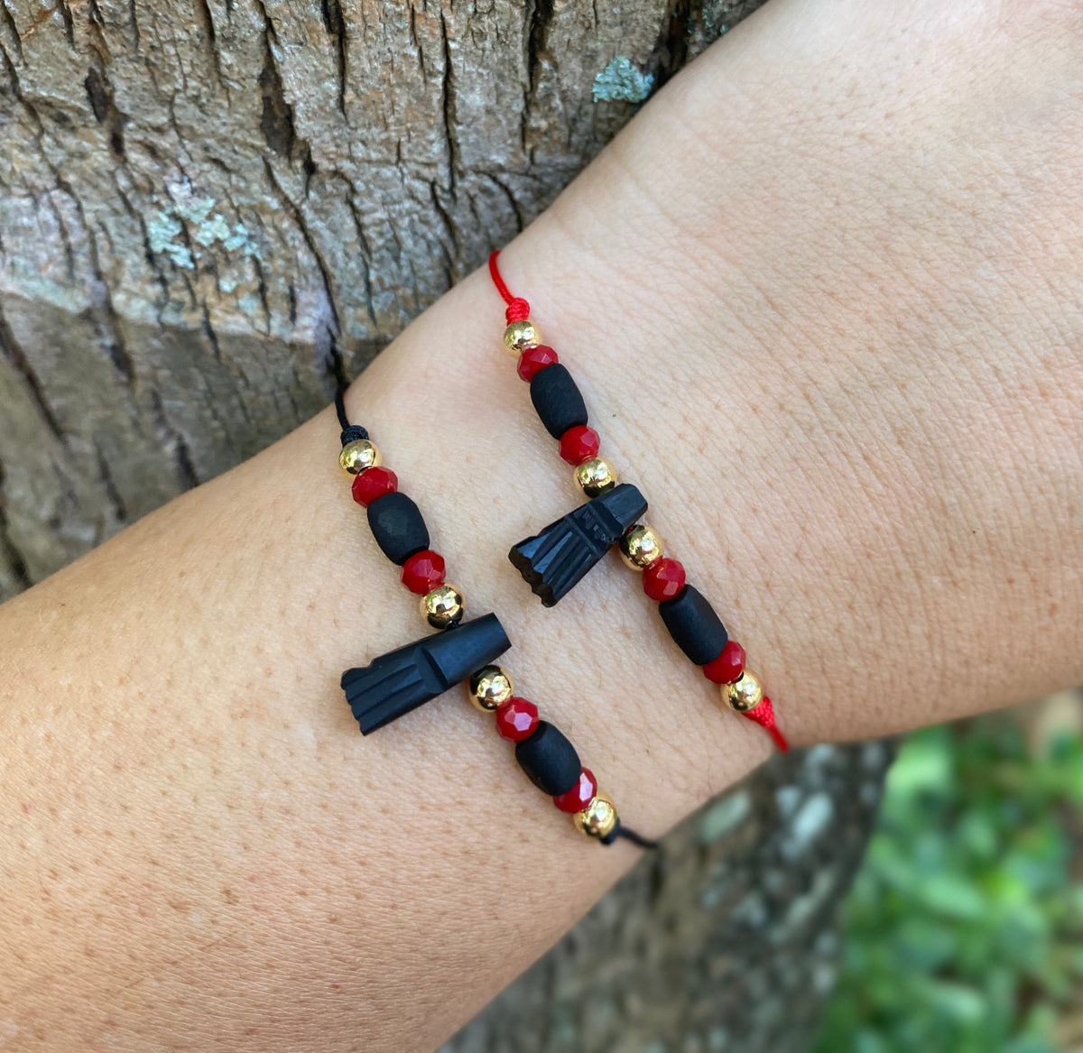 Pulsera Amuleto Figa Azabache para Recién Nacido