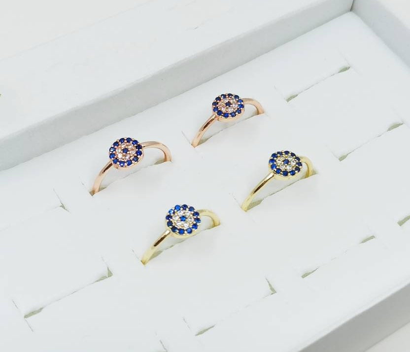 Anillo Ojo Turco Circonita Nazar