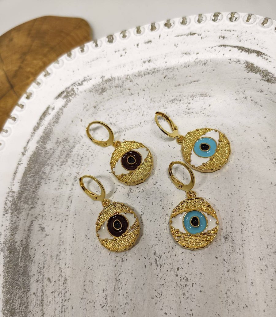 Aretes Colgantes Ojo Turco Llamativos