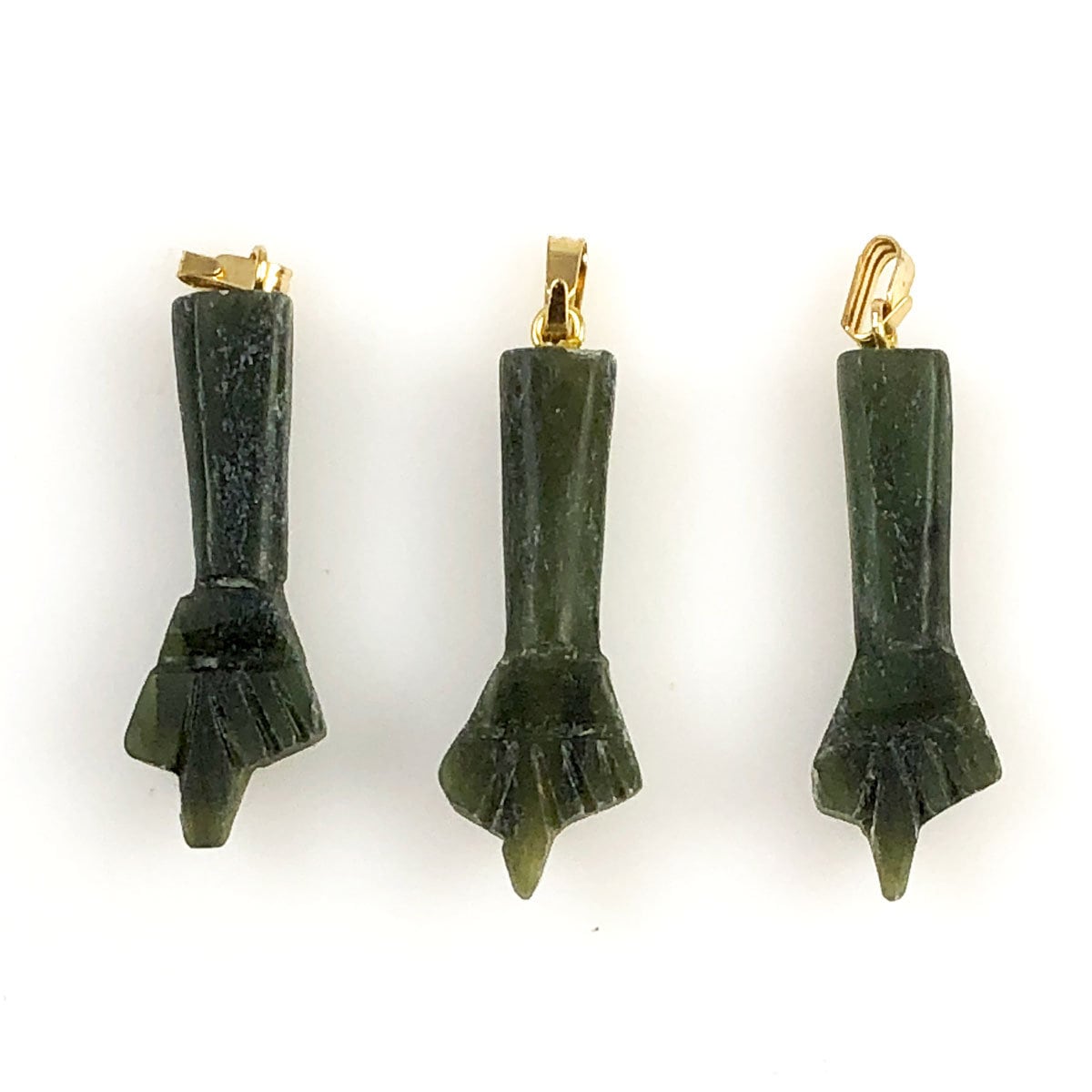 Colgantes de puño de jade verde Figa - Amuletos de la suerte Mano del mal de ojo
