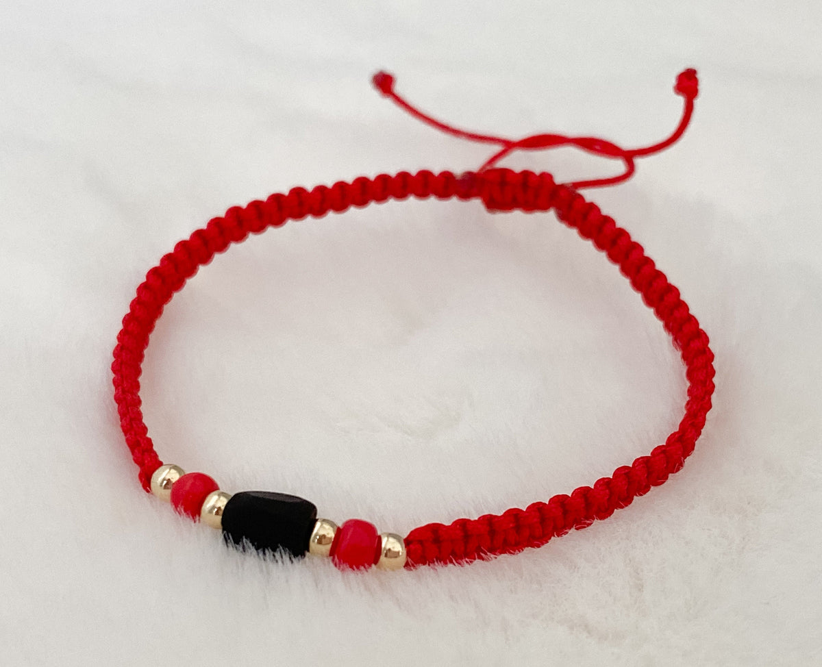 Pulsera Protección para Bebé Azabache y Ojo Turco