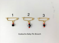 Azabache para Bebé Broche o Pulsera Oro 18K