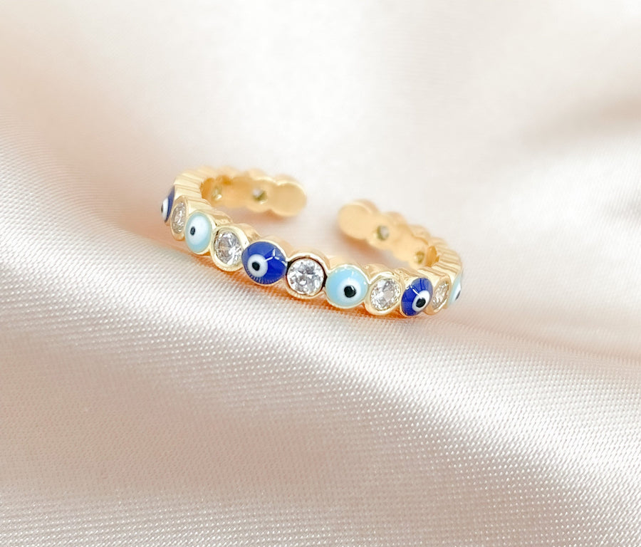 Anillo Ojo Turco Delicado Circón