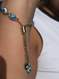 18K Gold Filled Adjustable Link Bracelet With Multi-Colored BraceletWholesale Jewelry Supplies