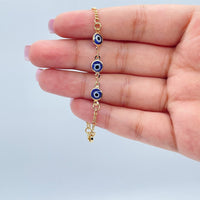 18k Gold Layered Red Evil Eye Kids Bracelet For Protection Wholesale Jewelry