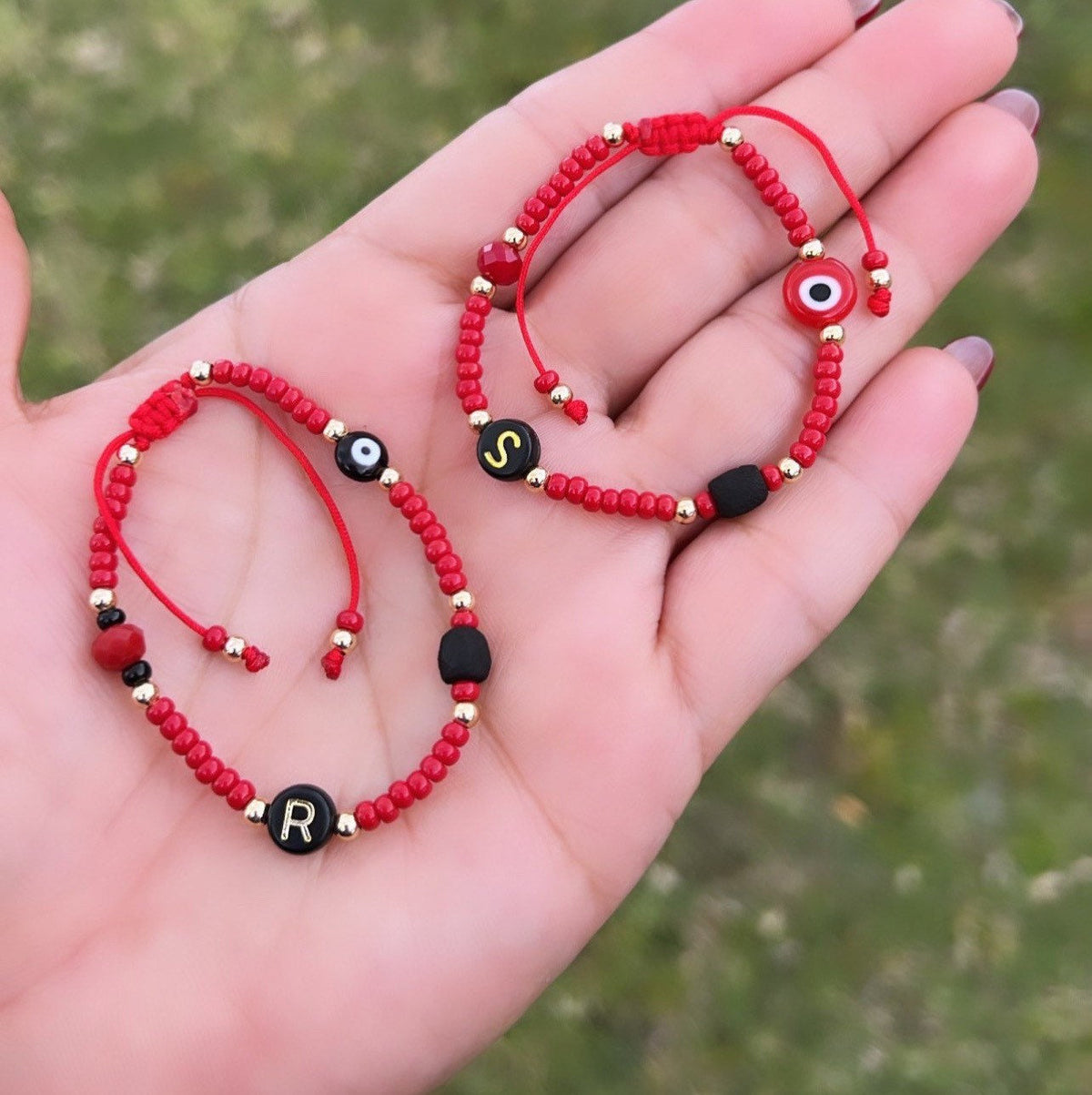 Pulsera Azabache para Bebé con Inicial