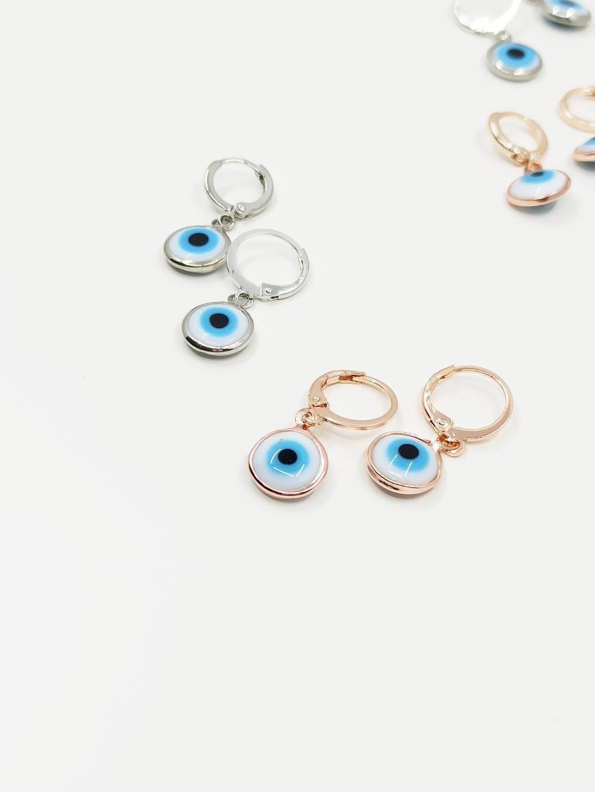 Aretes Ojo Turco Plata y Oro
