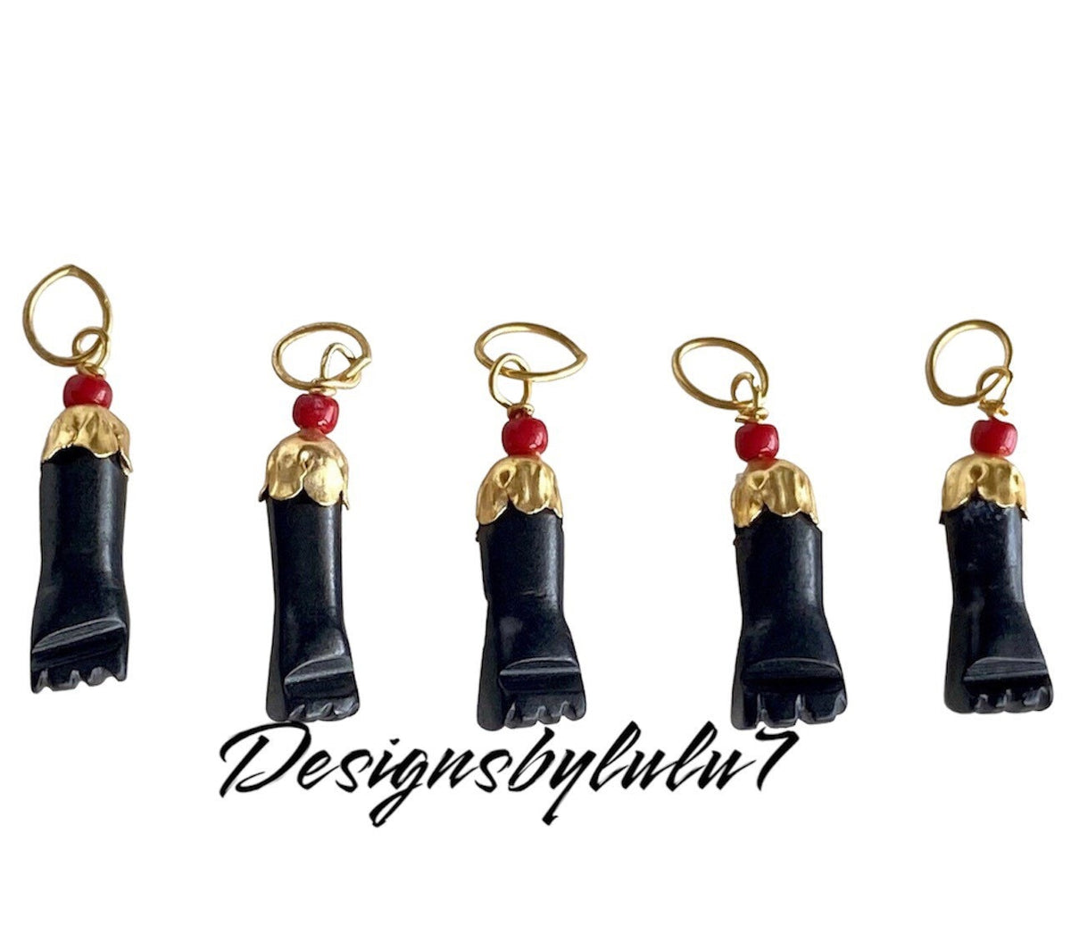 Colgante Figa de Azabache en Oro de 10 quilates: Joya de protección para bebés con piedra azabache