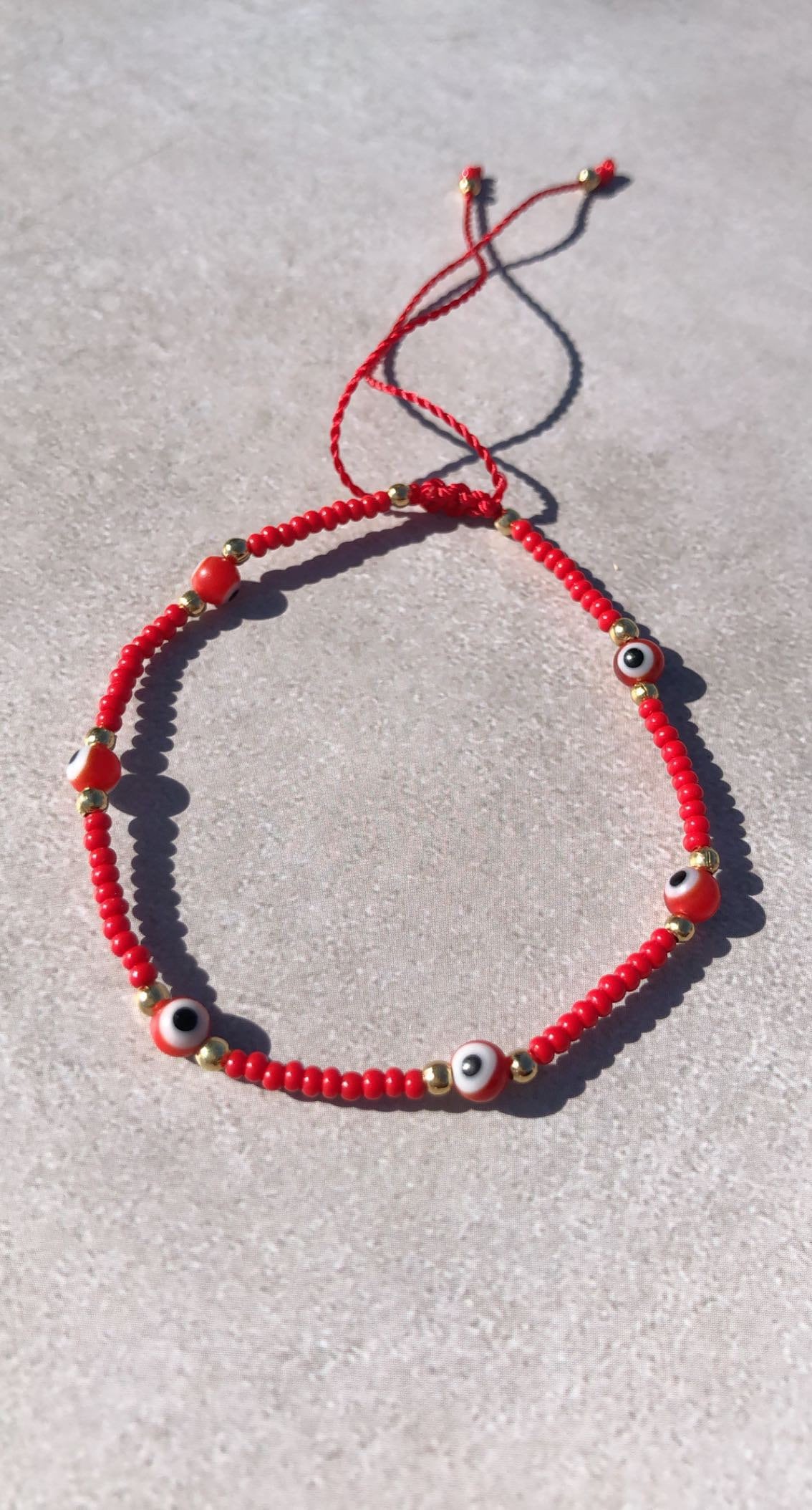Pulsera Roja Ojo Turco Clásica
