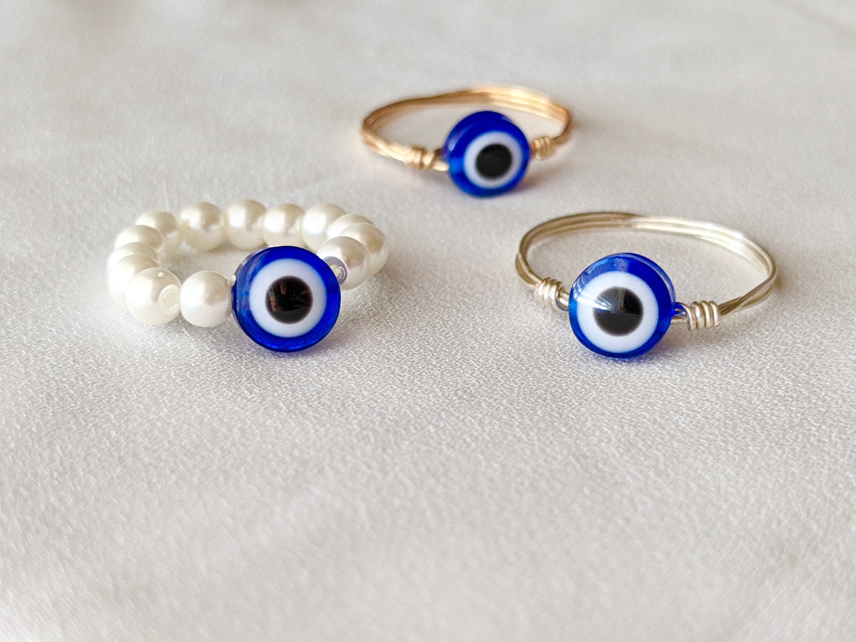 Anillo Ojo Turco Alambre Bohemio