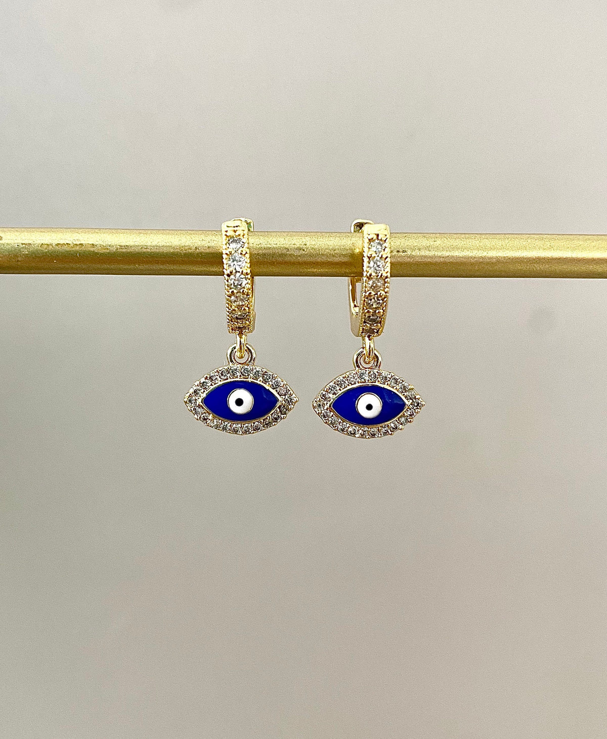 Aretes de Argolla Ojo Turco Encanto Artesanal