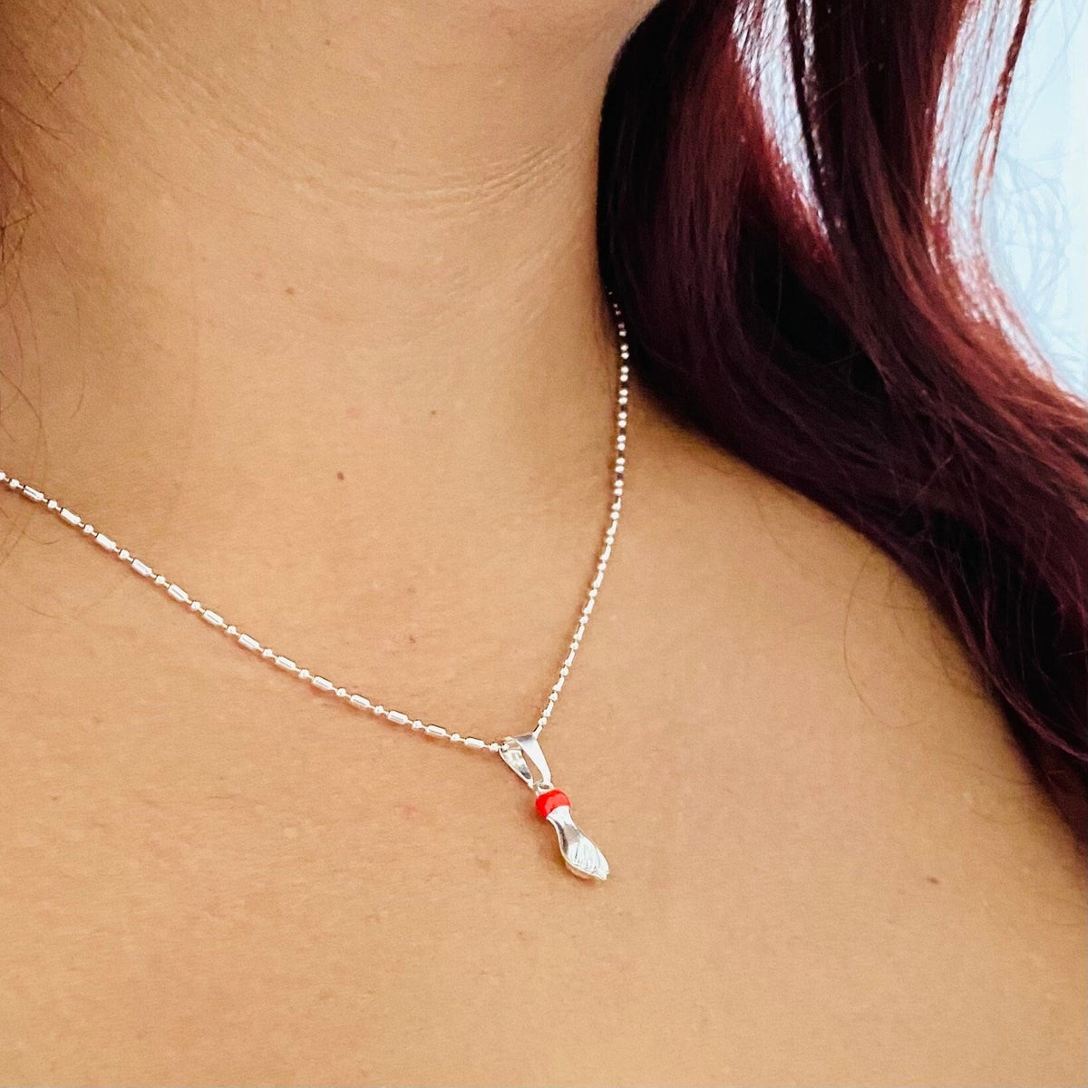 Collar de mano de Figa, collar de encanto de mano de Figa de plata, collar de encanto de la suerte, collar de protección, collar de protección de encanto de mano