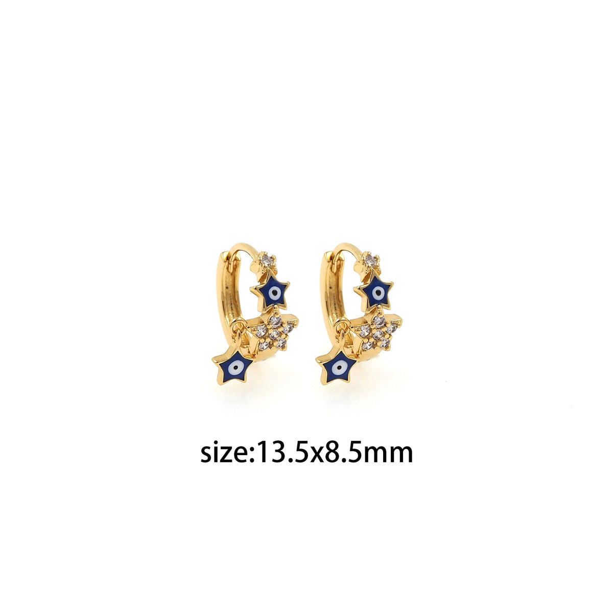 Aretes Huggie Ojo Turco Estrella
