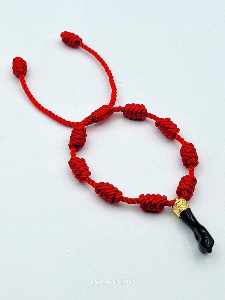 Pulsera Nudo Rojo Bebé Mano de Azabache